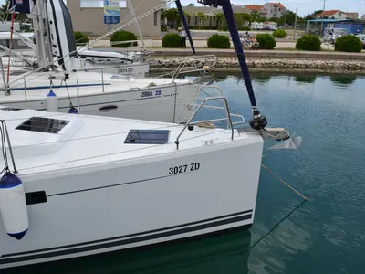 Deck of Vega, a Hanse 415 sailboat at Općina Sukošan, Croatia