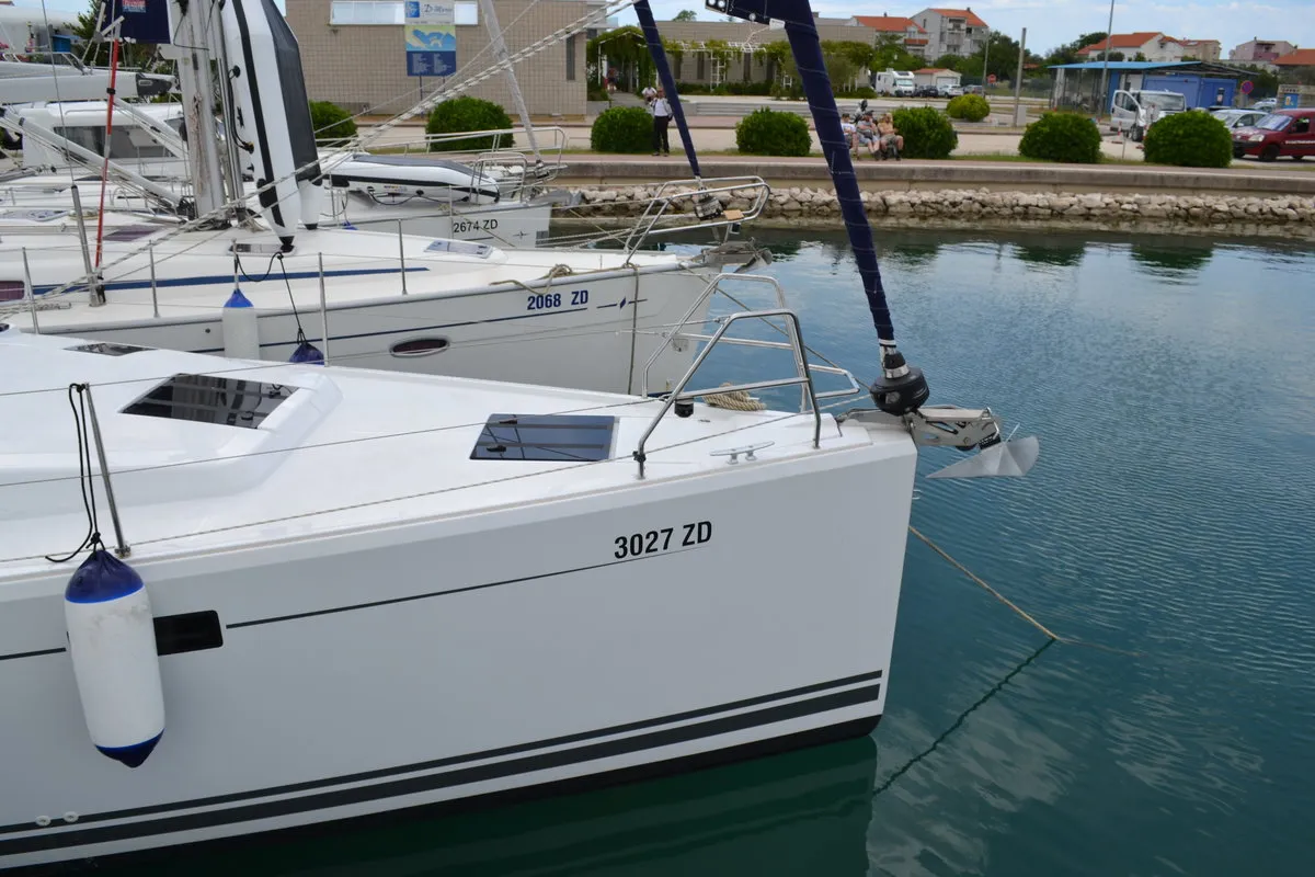 Deck of Vega, a Hanse 415 sailboat at Općina Sukošan, Croatia