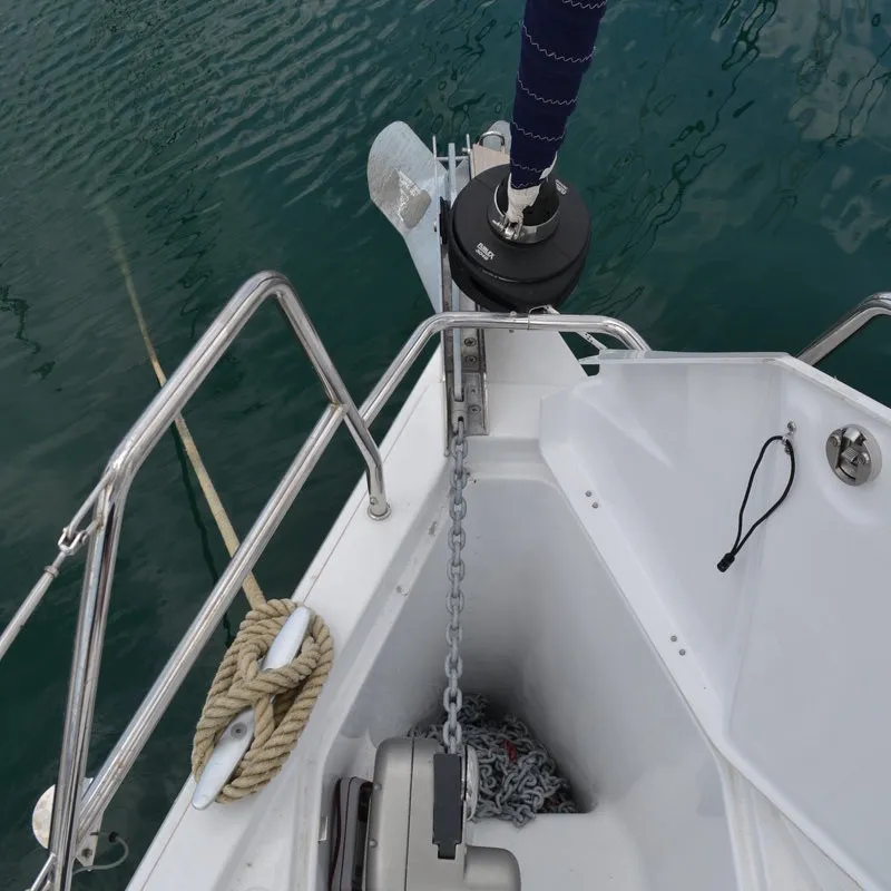 Deck of Vega, a Hanse 415 sailboat at Općina Sukošan, Croatia