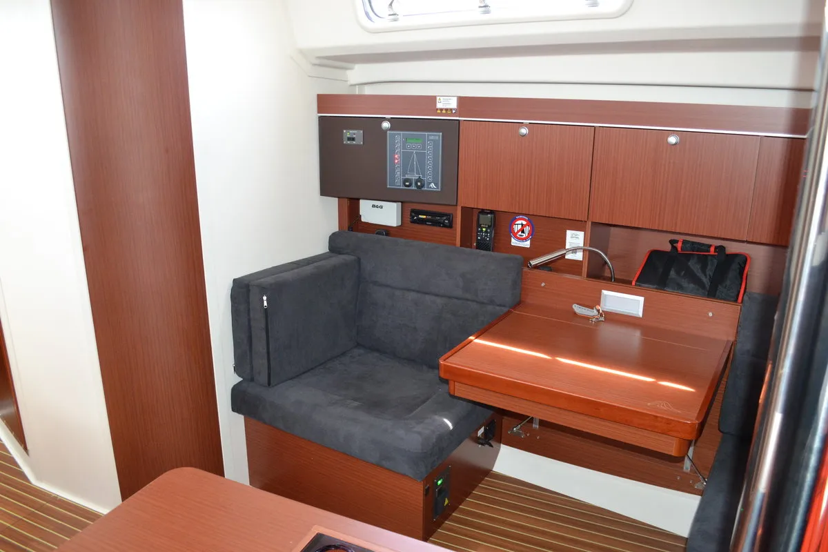 Salon of Vega, a Hanse 415 sailboat at Općina Sukošan, Croatia