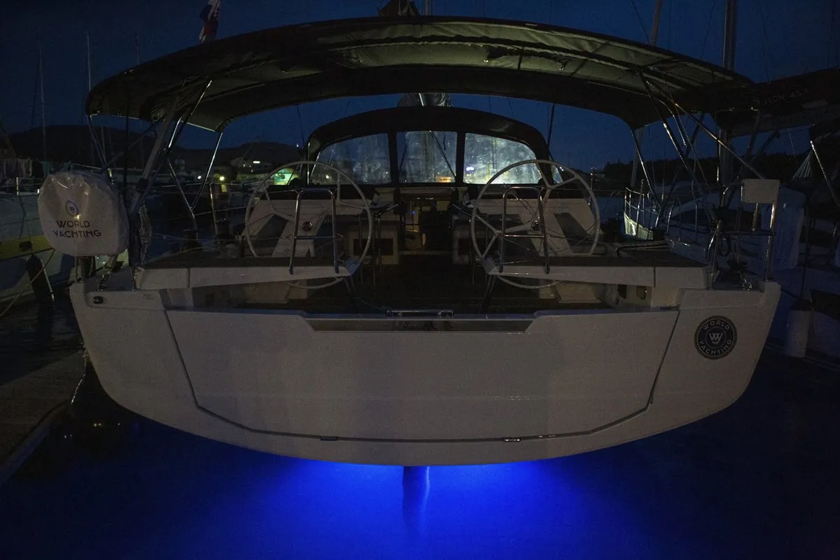 Exterior view of White Pearl, a Hanse 460 sailboat at Grad Šibenik, Croatia