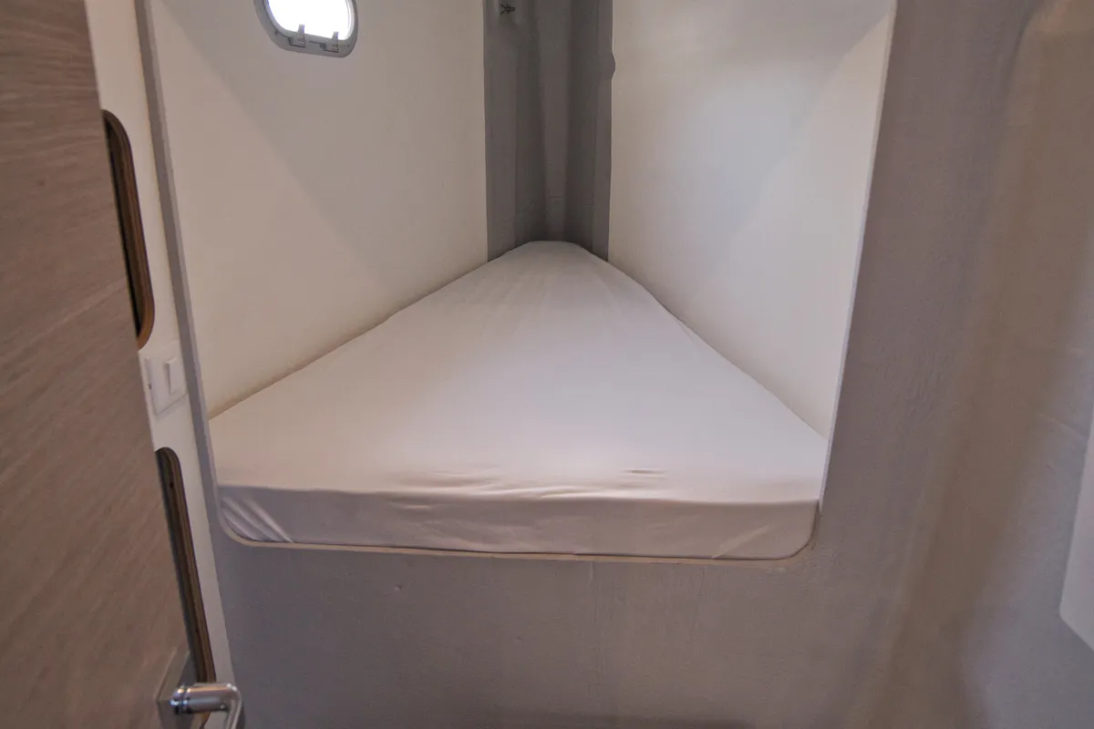 Cabin on Sky Ada II, a Fountaine Pajot Saona 47 catamaran at Marmaris, Turkey