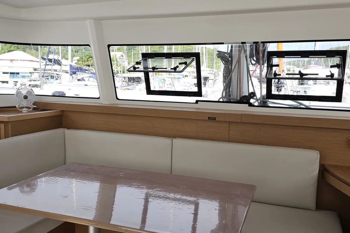 Salon of STAR III, a Excess 11 catamaran at Alameda, United States