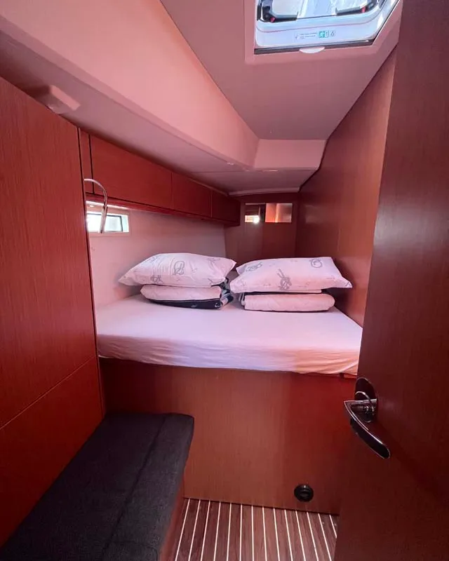 Cabin on Tesorino, a Bavaria Cruiser 46 Style sailboat at Grad Pula, Croatia