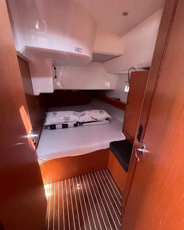 Cabin on Tesorino, a Bavaria Cruiser 46 Style sailboat at Grad Pula, Croatia