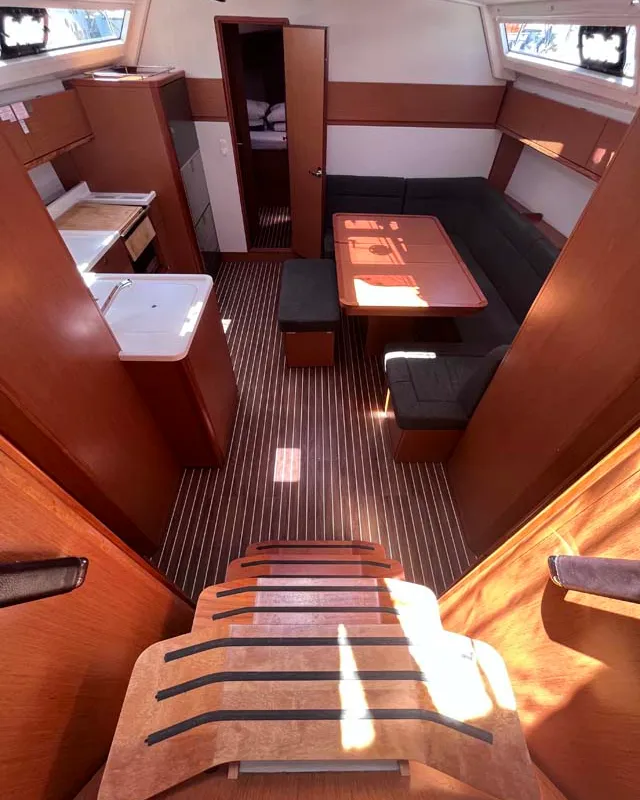 Salon of Tesorino, a Bavaria Cruiser 46 Style sailboat at Grad Pula, Croatia