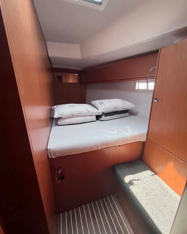 Cabin on Tesorino, a Bavaria Cruiser 46 Style sailboat at Grad Pula, Croatia