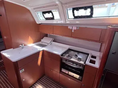 Galley of Tesorino, a Bavaria Cruiser 46 Style sailboat at Grad Pula, Croatia