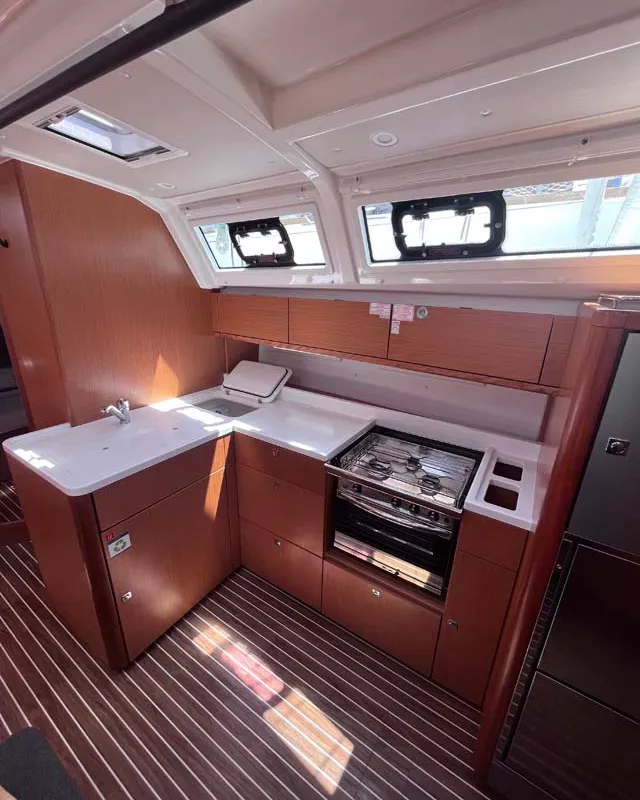 Galley of Tesorino, a Bavaria Cruiser 46 Style sailboat at Grad Pula, Croatia