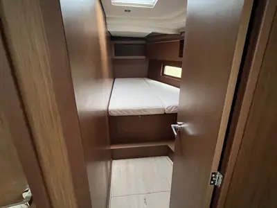 Cabin on Thunderball  (A/C inc.), a Beneteau Oceanis 46.1 sailboat at Tonnarella, Italy