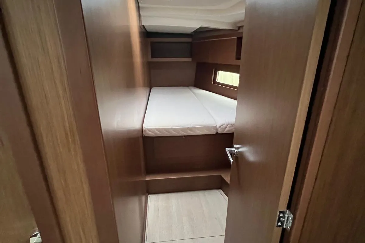 Cabin on Thunderball (A/C inc.), a Beneteau Oceanis 46.1 sailboat at Tonnarella, Italy