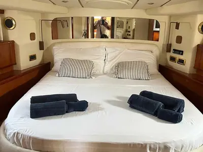 Cabin on Ludos, a Gulet Conam 58S motor yacht at Tropea, Italy