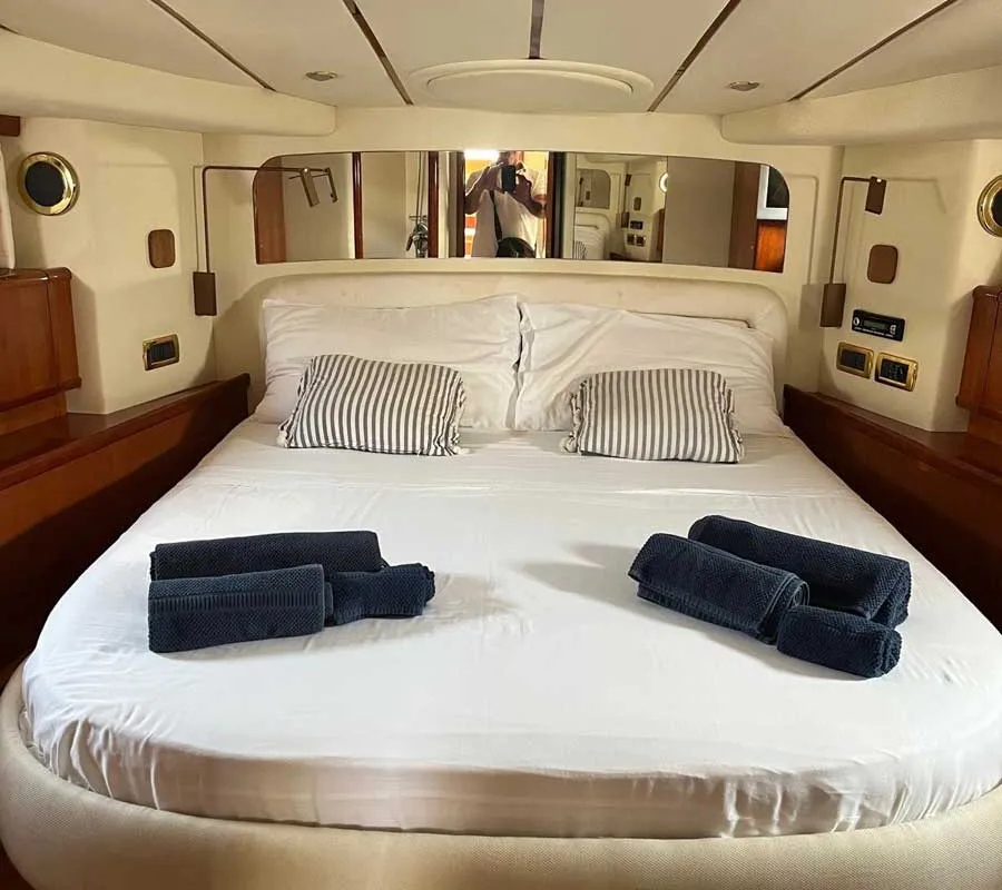 Cabin on Ludos, a Gulet Conam 58S motor yacht at Tropea, Italy