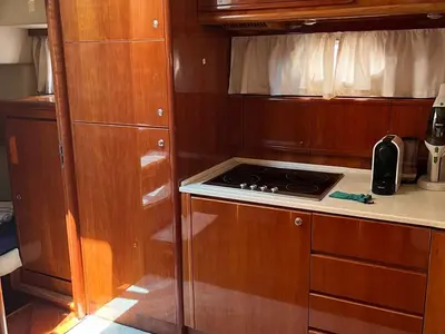 Galley of Ludos, a Gulet Conam 58S motor yacht at Tropea, Italy