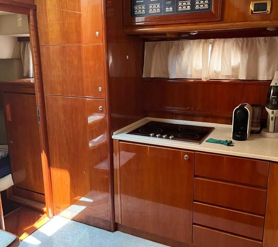 Galley of Ludos, a Gulet Conam 58S motor yacht at Tropea, Italy