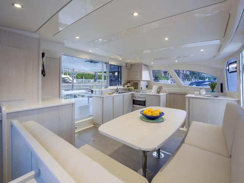 Galley of Shangri-La, a Leopard 44 catamaran at Marmaris, Turkey