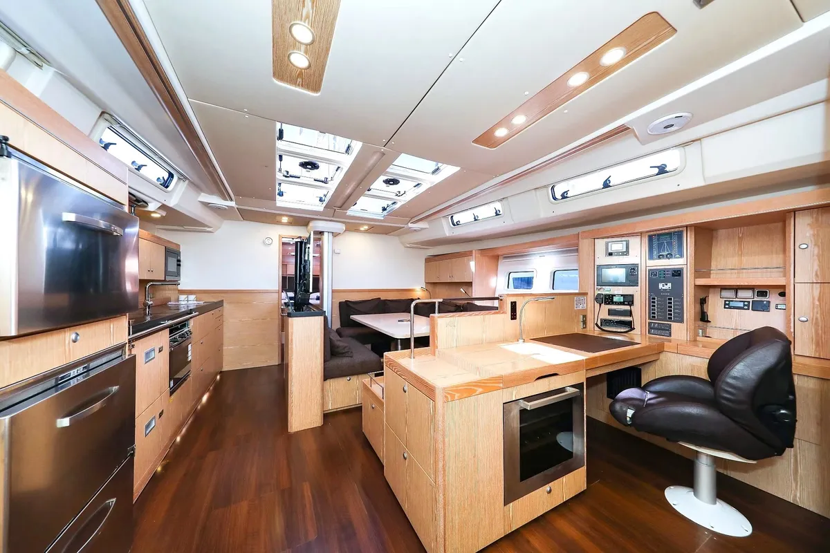 Premium, a Hanse 575 sailboat at Cagliari, Italy