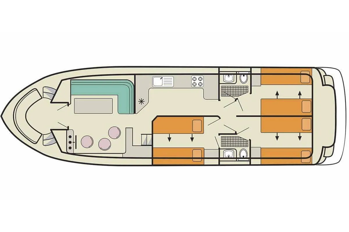 Exterior view of Calypso - Comfort 28, a Cygnet Calypso motorboat at Decize, France