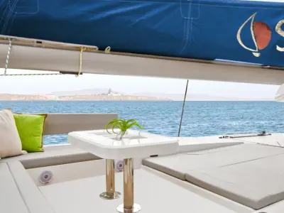 Deck of Sunsail 454L Classic, a Leopard 45 catamaran at Pa Khlok, Thailand