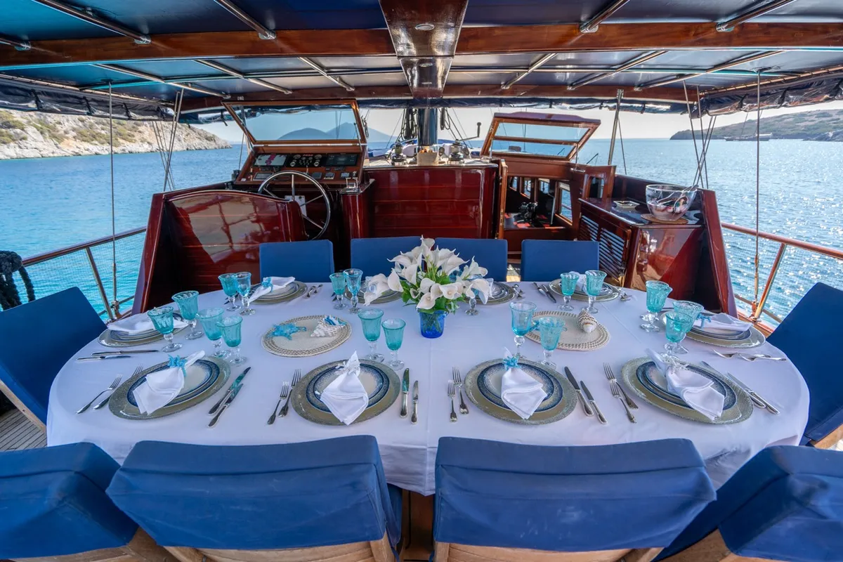 Deck of Capricorn 1, a Custom Made Capricorn 1 motor yacht at Athens, Greece