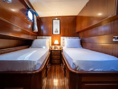 Cabin on Capricorn 1, a Custom Made Capricorn 1 motor yacht at Athens, Greece