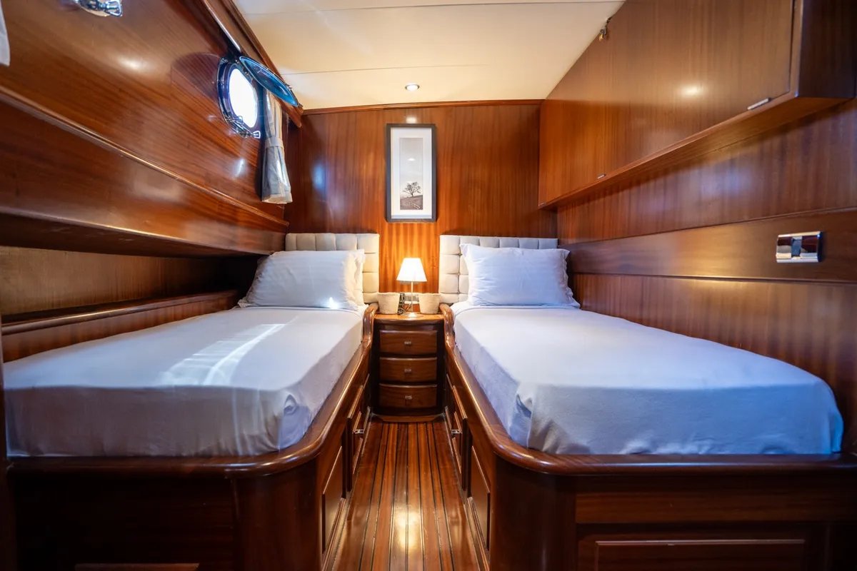 Cabin on Capricorn 1, a Custom Made Capricorn 1 motor yacht at Athens, Greece