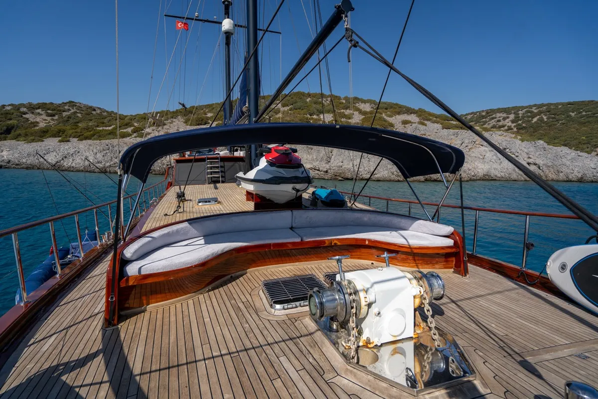 Deck of Capricorn 1, a Custom Made Capricorn 1 motor yacht at Athens, Greece