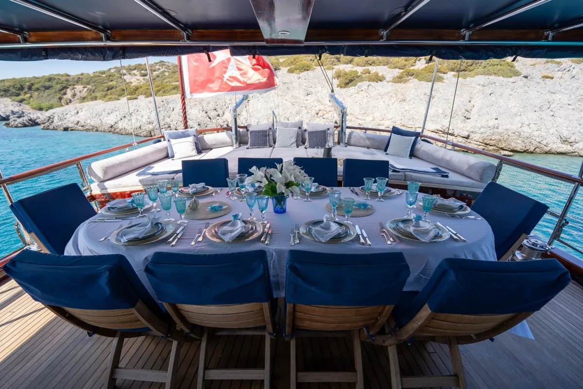 Deck of Capricorn 1, a Custom Made Capricorn 1 motor yacht at Athens, Greece