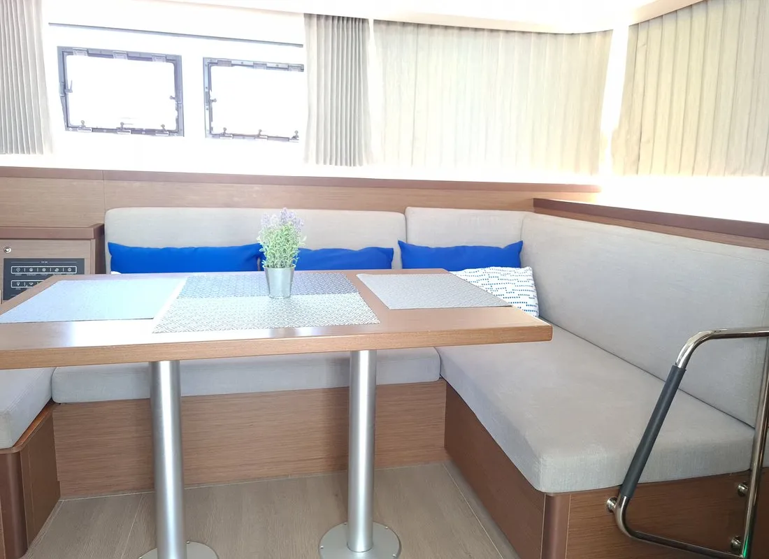 Salon of Sailing Point, a Lagoon 40 catamaran at Split, Croatia