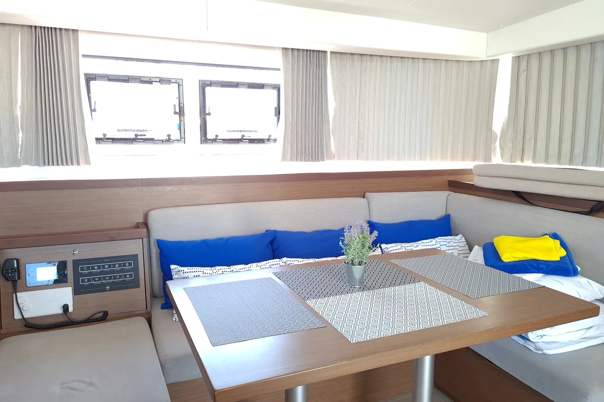 Salon of Sailing Point, a Lagoon 40 catamaran at Split, Croatia