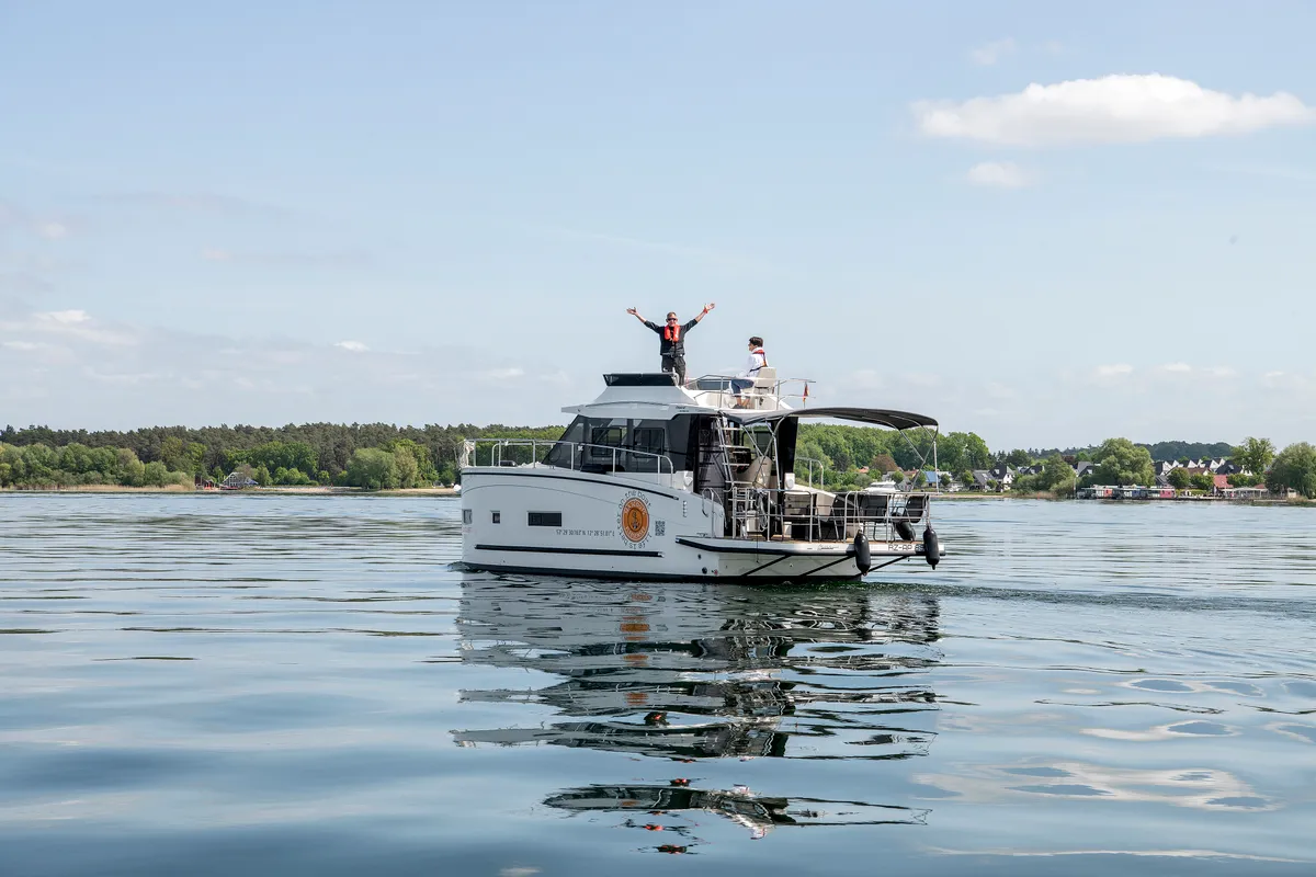 Fleesenqueen One, a Cobra Yachts Futura 40 Grand Horizon motor yacht at Göhren-Lebbin, Germany