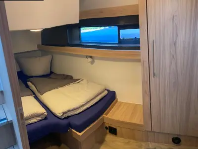 Fleesenqueen One, a Cobra Yachts Futura 40 Grand Horizon motor yacht at Göhren-Lebbin, Germany