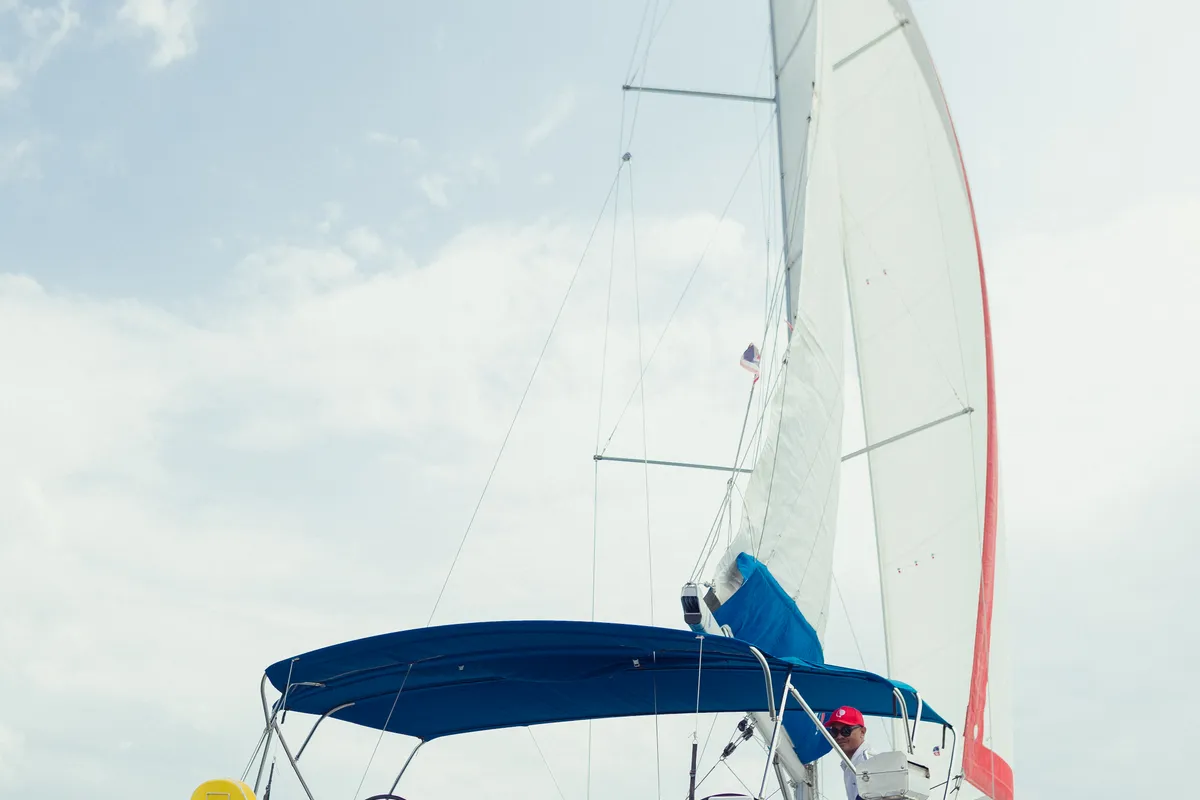 Exterior view of Sunsail 44 SO Classic, a Jeanneau Sun Odyssey 440 sailboat at Municipal Unit of Lefkada, Greece