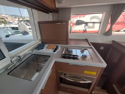 Galley of Paco, a Lagoon 40 catamaran at Novi Vinodolski, Croatia