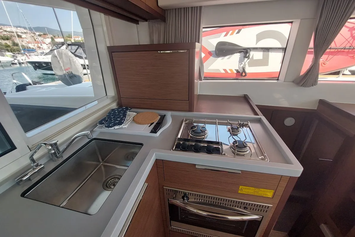 Galley of Paco, a Lagoon 40 catamaran at Novi Vinodolski, Croatia