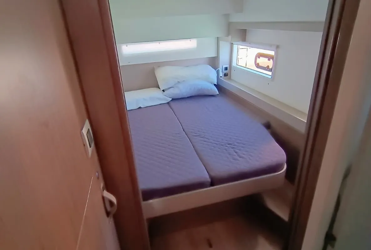Cabin on BETA, a Bali 4.2 catamaran at Capo d'Orlando, Italy