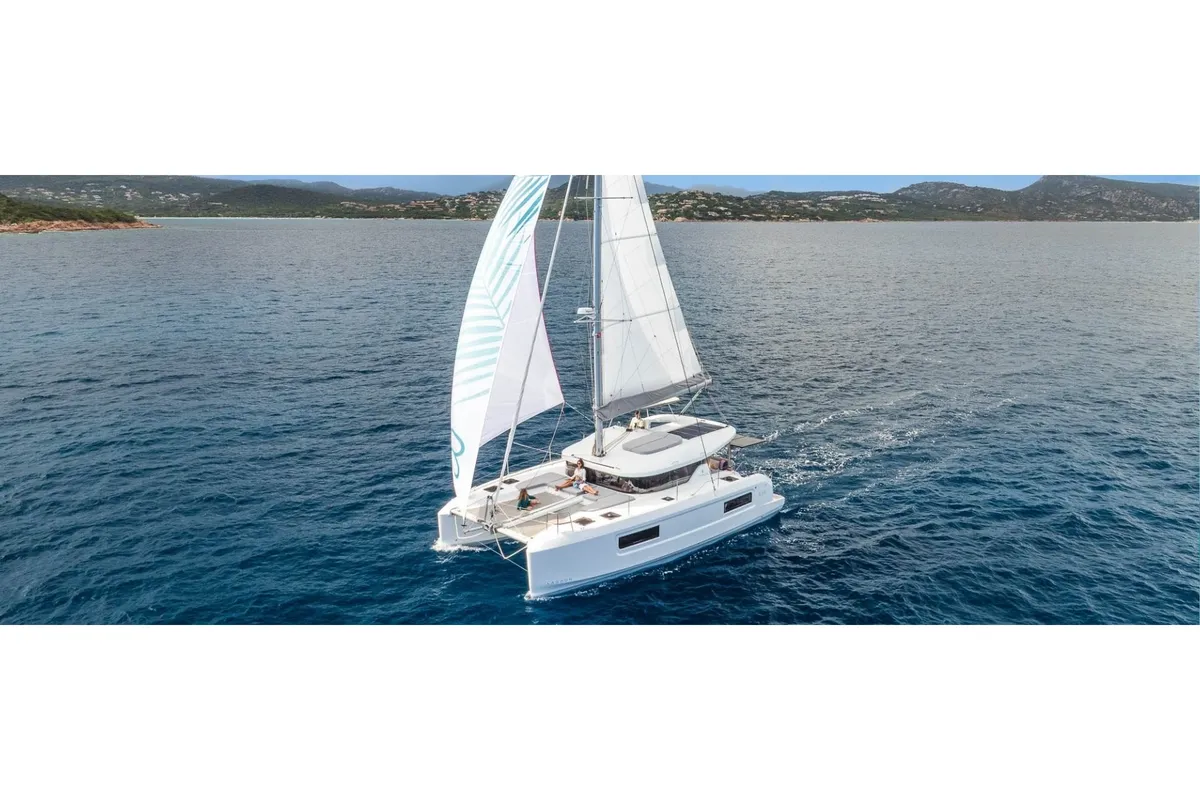 Exterior view of New 2026, a Lagoon 38 catamaran at Capo d'Orlando, Italy