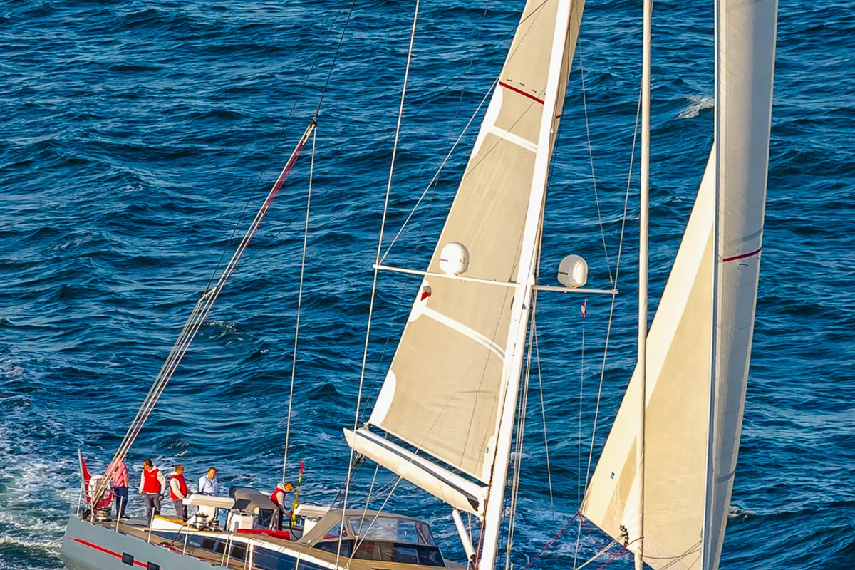 Exterior view of Bellkara, a Gulet Sail boat sailboat at Seget Donji, Croatia