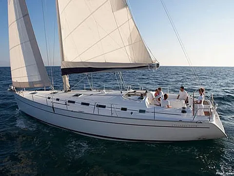 Exterior view of Triton, a Beneteau Cyclades 50.5 sailboat at Kontokali, Greece