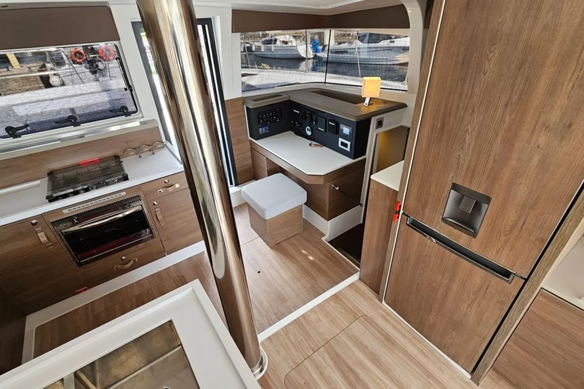 Galley of Stairway To Heaven, a Bali 4.2 catamaran at Zadar, Croatia