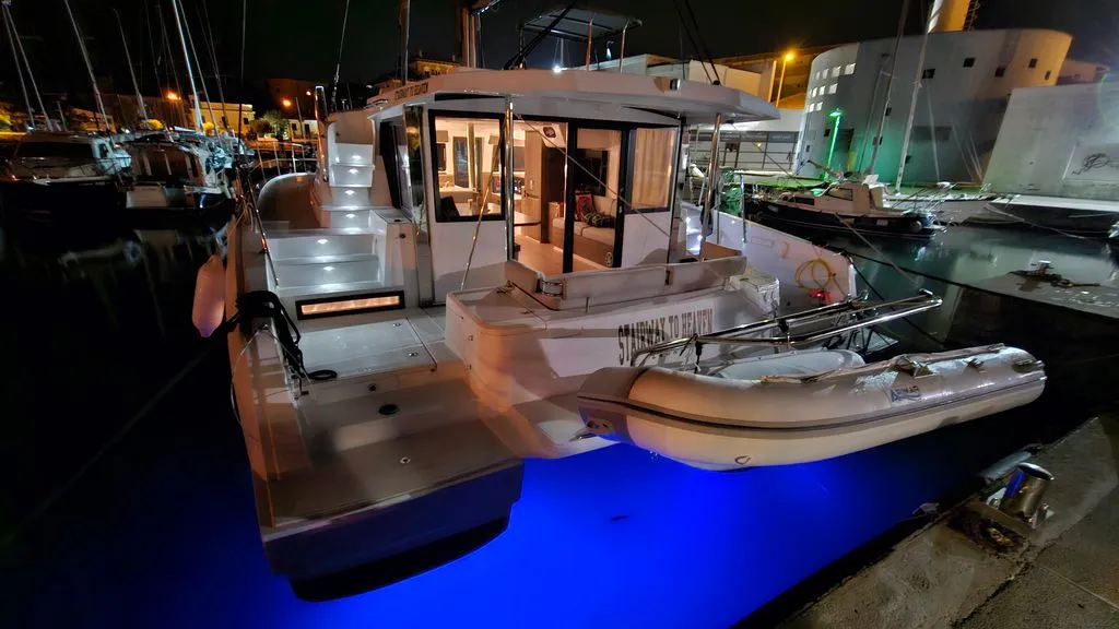 Exterior view of Stairway To Heaven, a Bali 4.2 catamaran at Zadar, Croatia