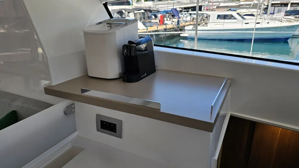 Galley of Stairway To Heaven, a Bali 4.2 catamaran at Zadar, Croatia