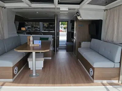 Salon of Stairway To Heaven, a Bali 4.2 catamaran at Zadar, Croatia