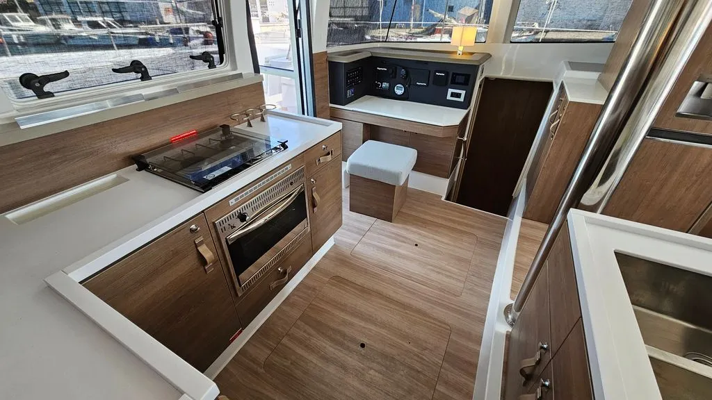 Galley of Stairway To Heaven, a Bali 4.2 catamaran at Zadar, Croatia