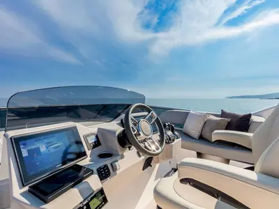 Cockpit of MY WAY, a Absolute Yachts Navetta 48 motorboat at Općina Rogoznica, Croatia