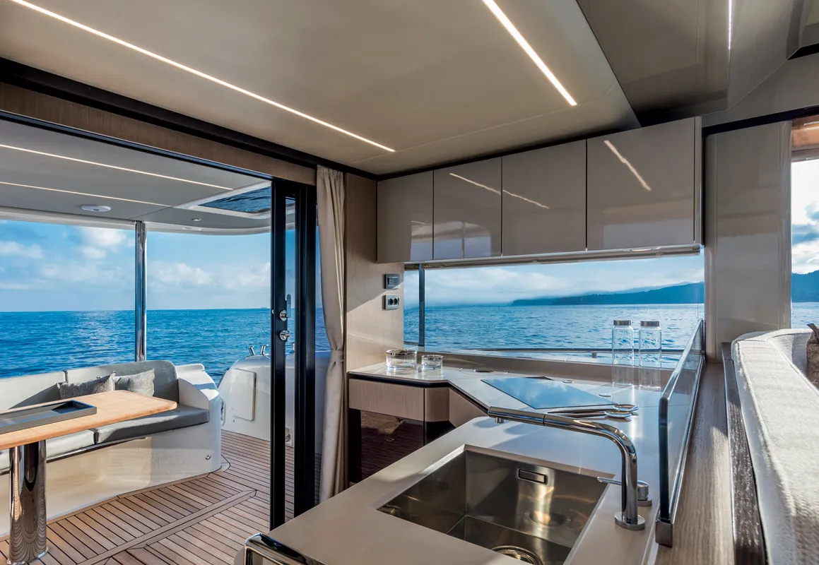 Galley of MY WAY, a Absolute Yachts Navetta 48 motorboat at Općina Rogoznica, Croatia