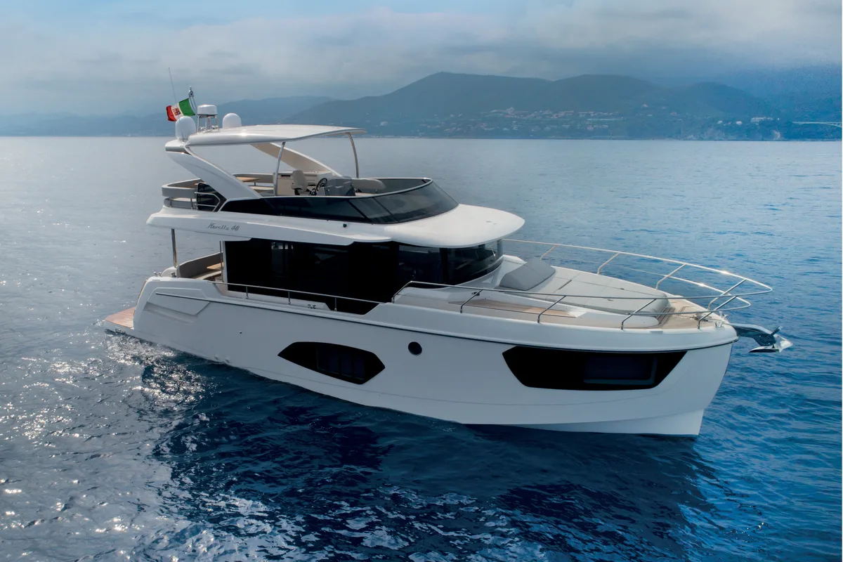 Exterior view of MY WAY, a Absolute Yachts Navetta 48 motorboat at Općina Rogoznica, Croatia
