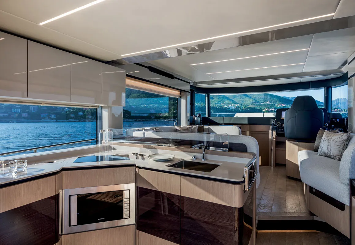 Galley of MY WAY, a Absolute Yachts Navetta 48 motorboat at Općina Rogoznica, Croatia