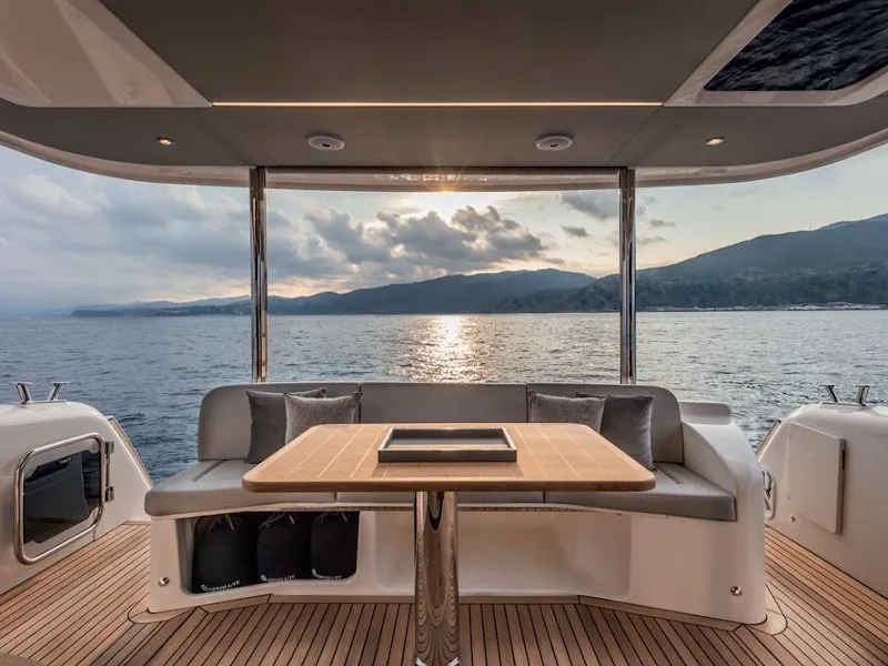 Deck of MY WAY, a Absolute Yachts Navetta 48 motorboat at Općina Rogoznica, Croatia