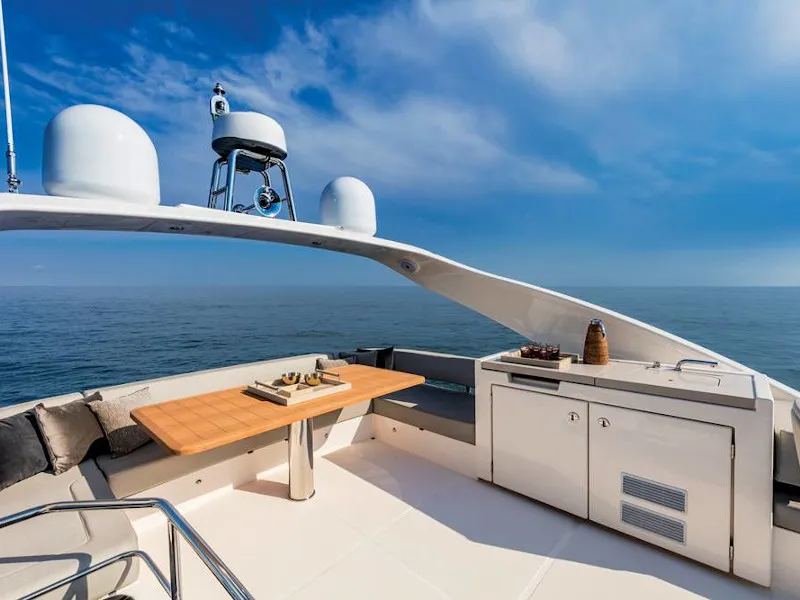 Deck of MY WAY, a Absolute Yachts Navetta 48 motorboat at Općina Rogoznica, Croatia